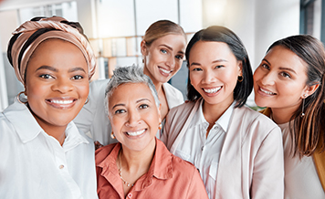 group of diverse women in both age and race
