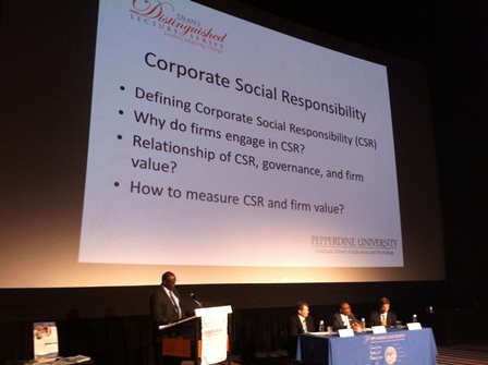 Corporate social responsibility lecture - Pepperdine GSEP