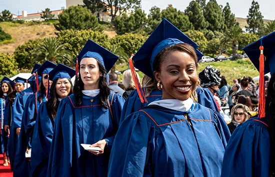 Students at their commencement ceremony