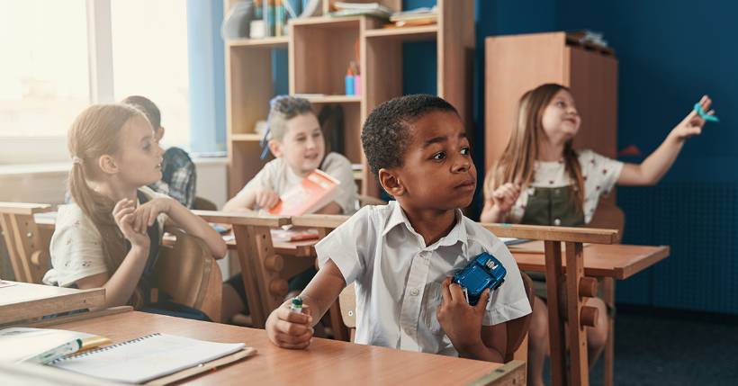 Children in a classroom