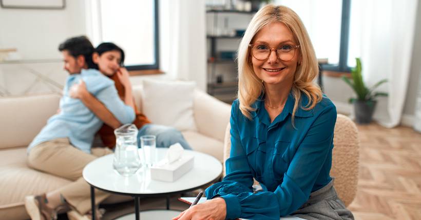 psychologist and two patients