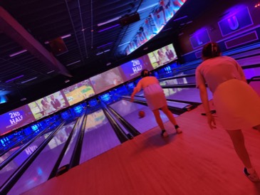 Bowling on the weekend with some friends.