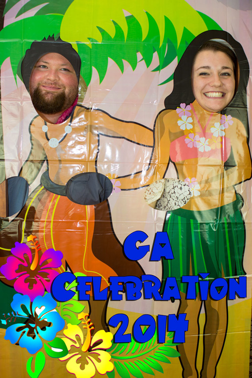 Couple takes picture at 2014 GA Celebration - Pepperdine GSEP
