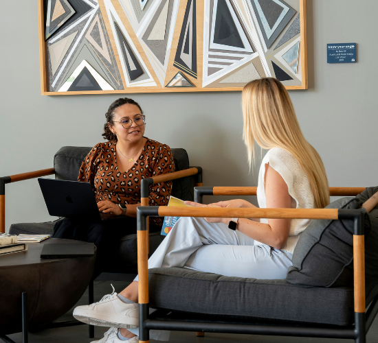 students practicing clinical counseling