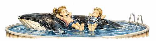 Book Illustration with Whale