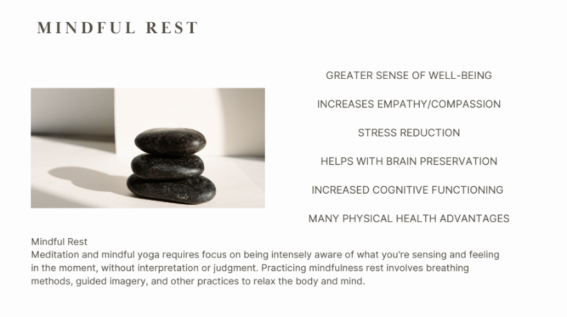 Mindful rest infographic