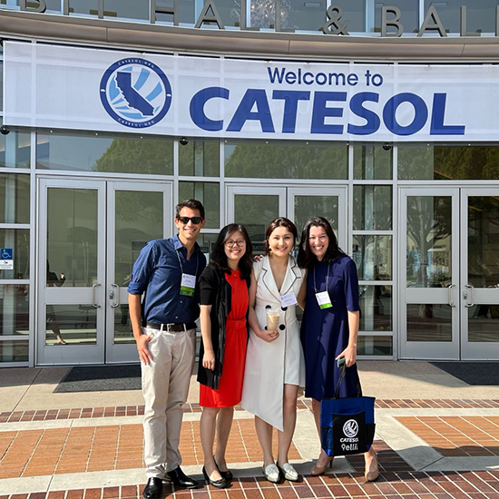 Pepperdine GSEP presenters standing outside the CATESOL conference